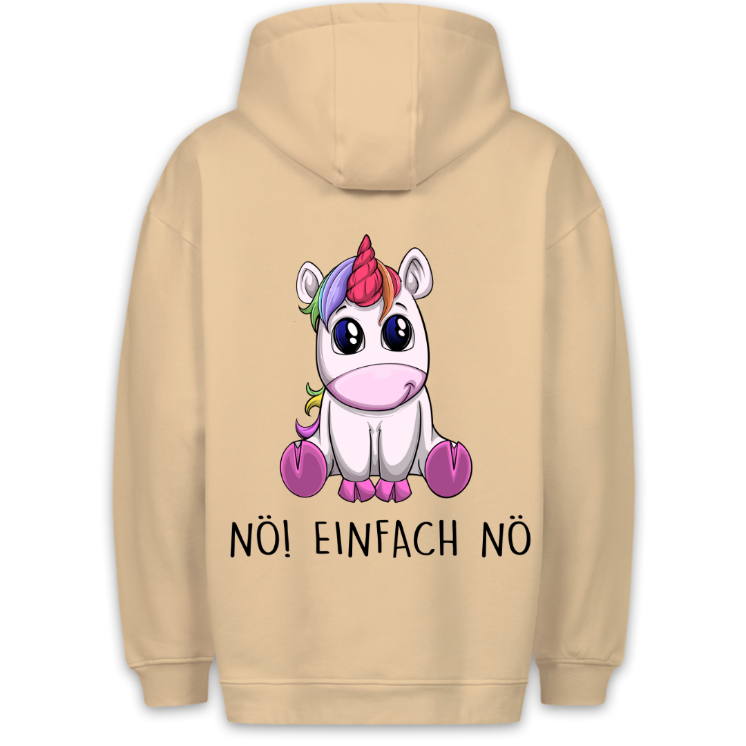 Nö! Einhorn - Hoodie Unisex Rückendruck