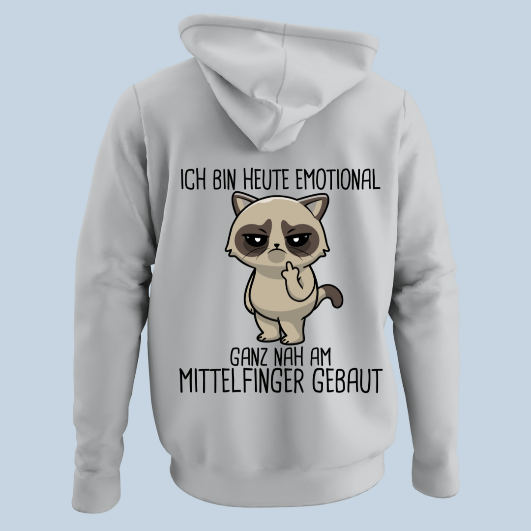 Emotional Katze - Hoodie Unisex Rückendruck