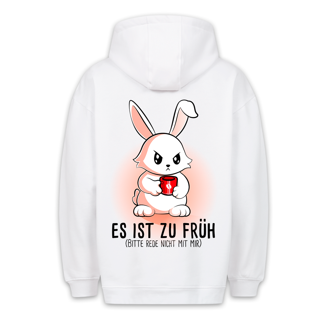 Zu Früh Hase - Hoodie Unisex Rückendruck