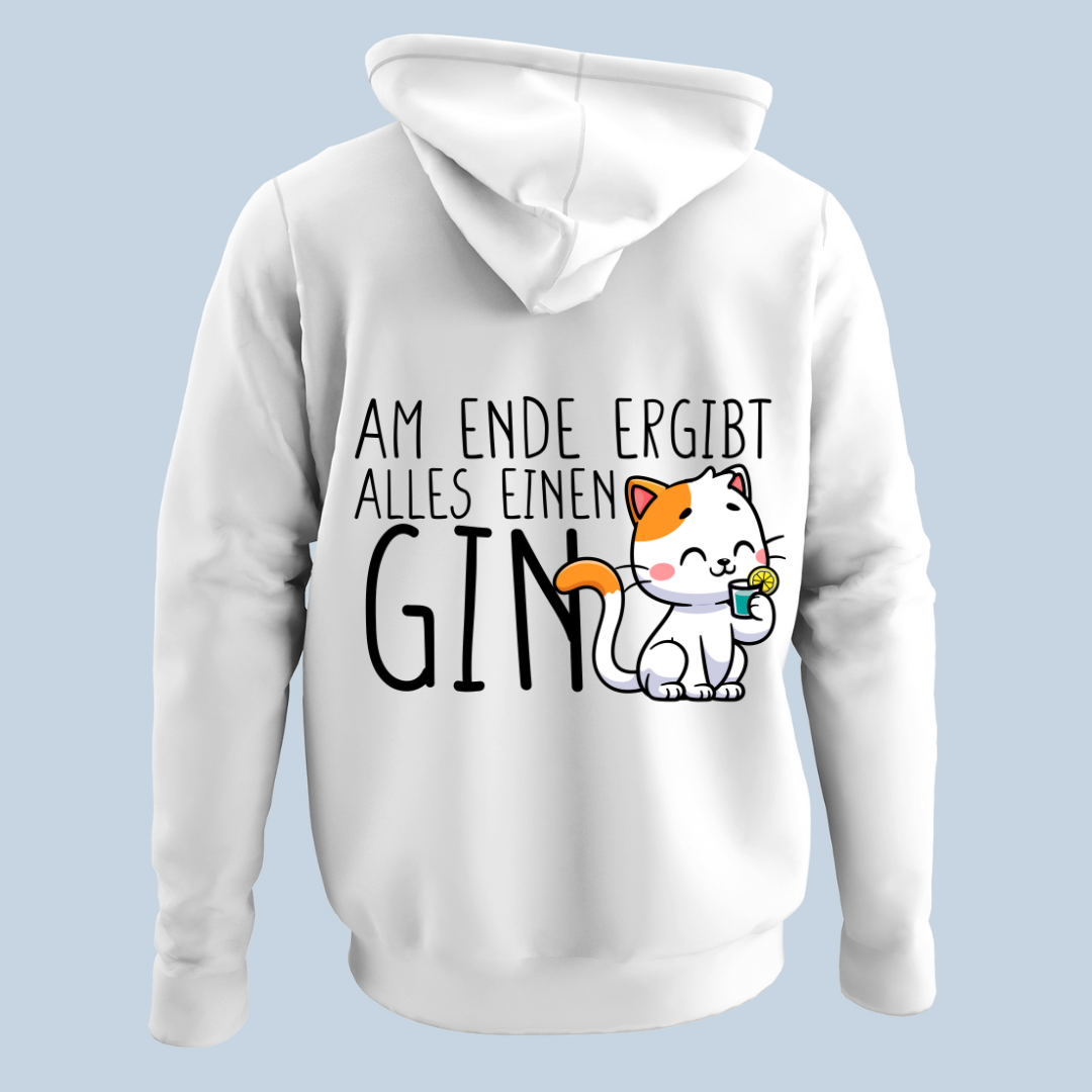 Gin Katze - Hoodie Unisex Rückendruck