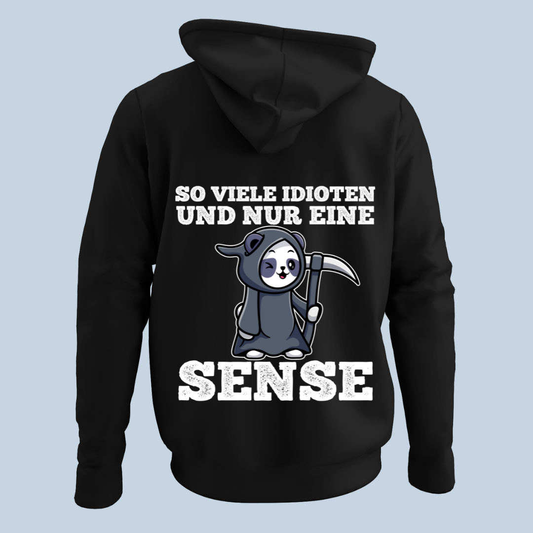 Idioten Sensenpanda - Hoodie Unisex Rückendruck