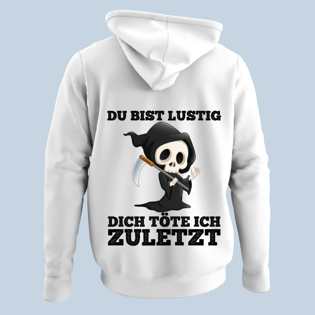 Lustig Sensenmann - Hoodie Unisex Rückendruck
