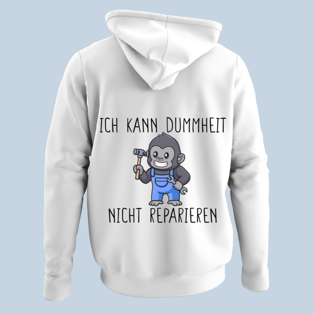 Dummheit Handwerker - Hoodie Unisex Rückendruck