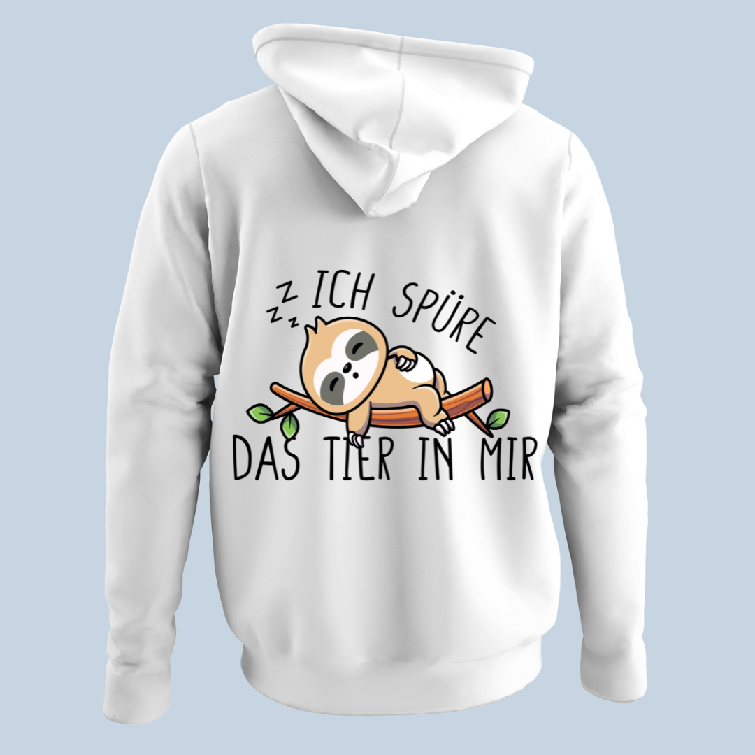 Das Faultier In Mir - Hoodie Unisex Rückendruck