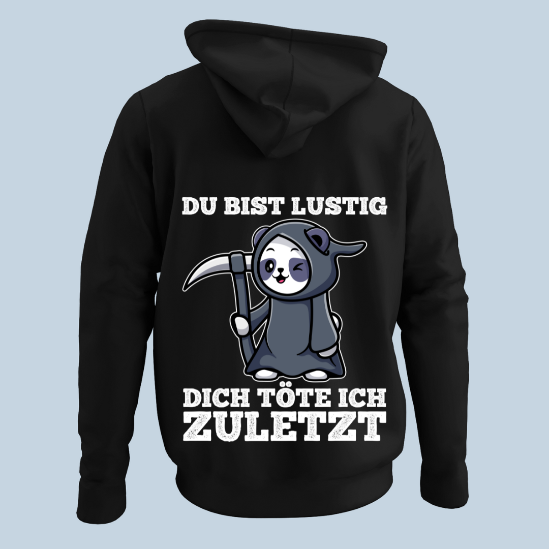 Lustig Sensenpanda - Hoodie Unisex Rückendruck