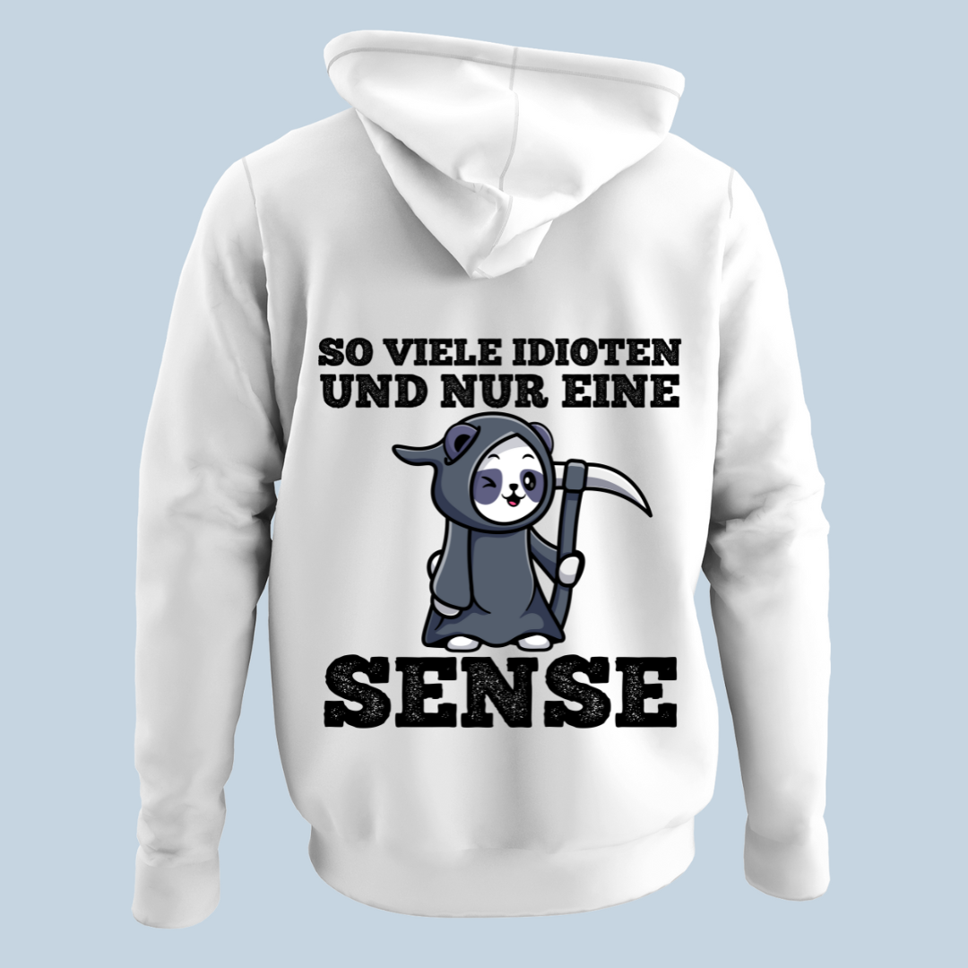 Idioten Sensenpanda - Hoodie Unisex Rückendruck