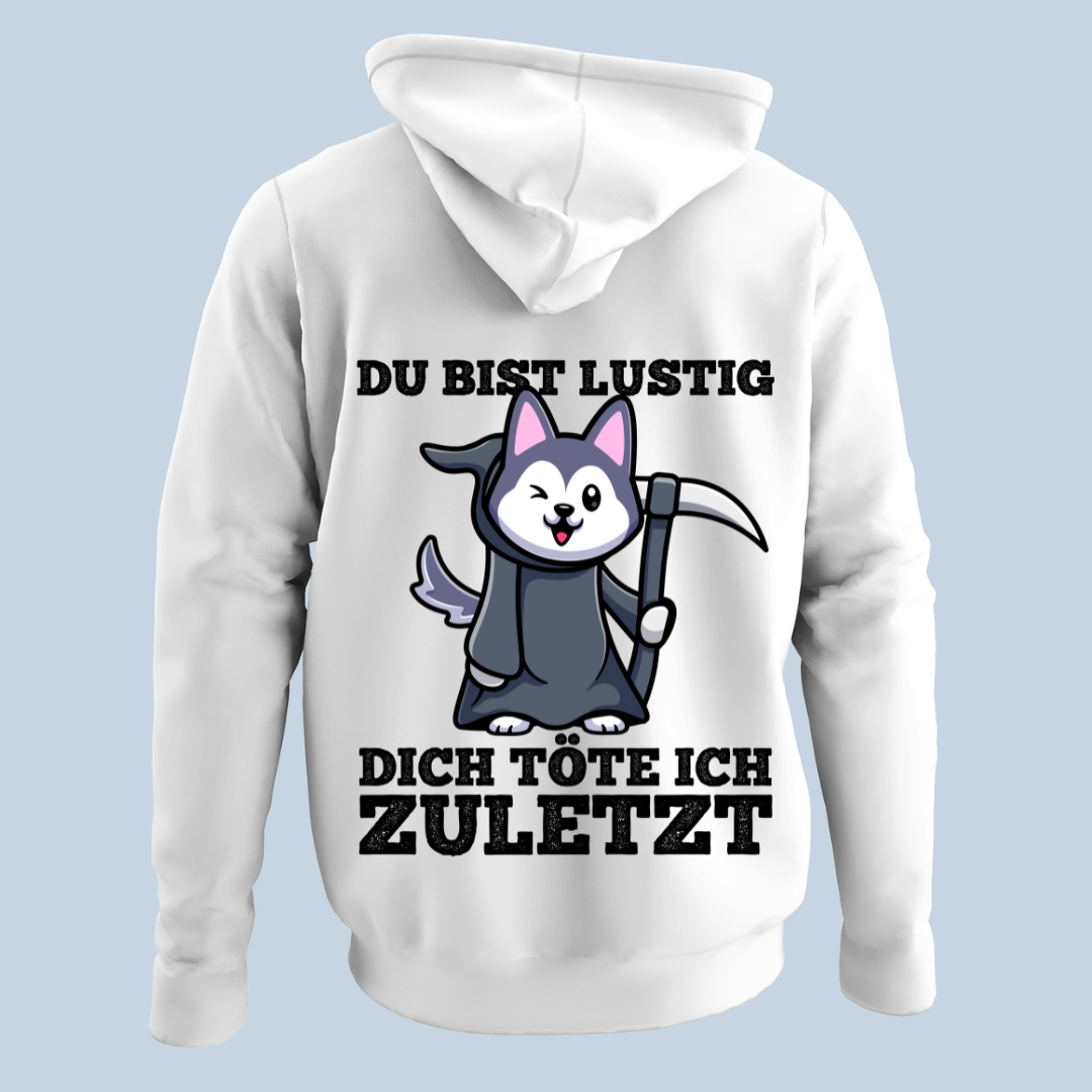 Lustig Sensenhund - Hoodie Unisex Rückendruck