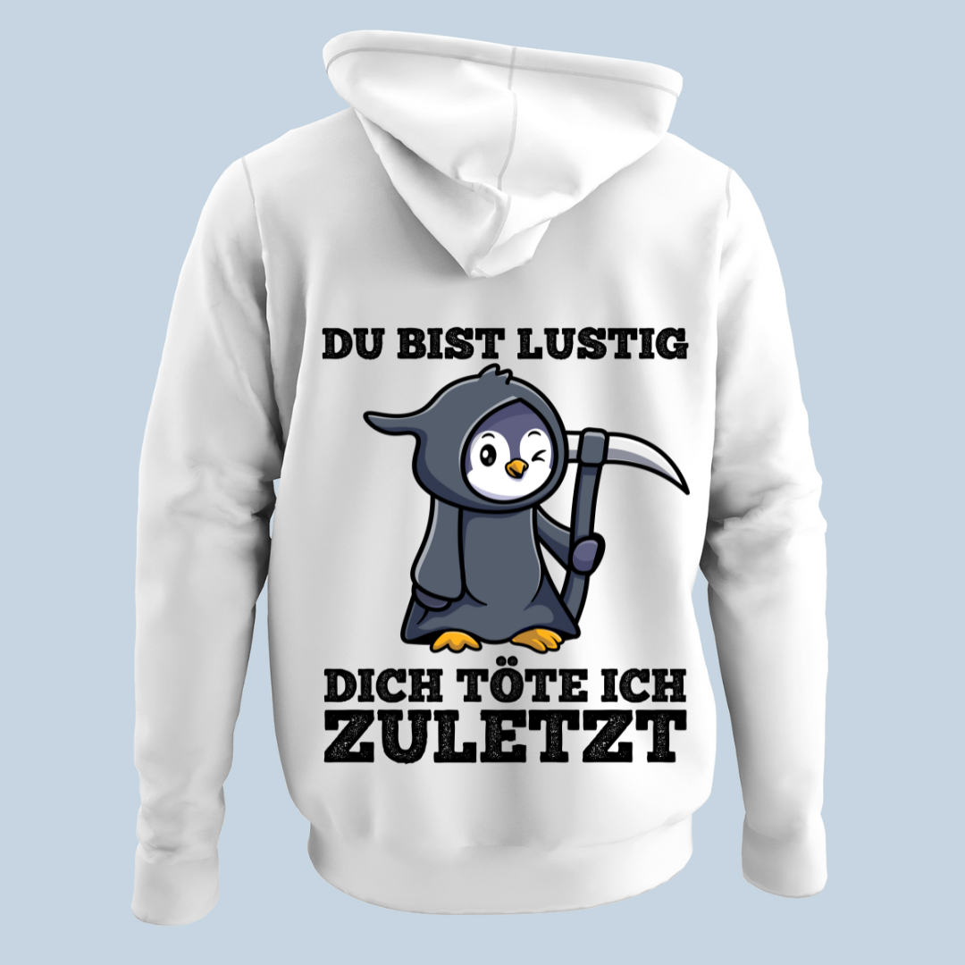 Lustig Sensenpinguin - Hoodie Unisex Rückendruck