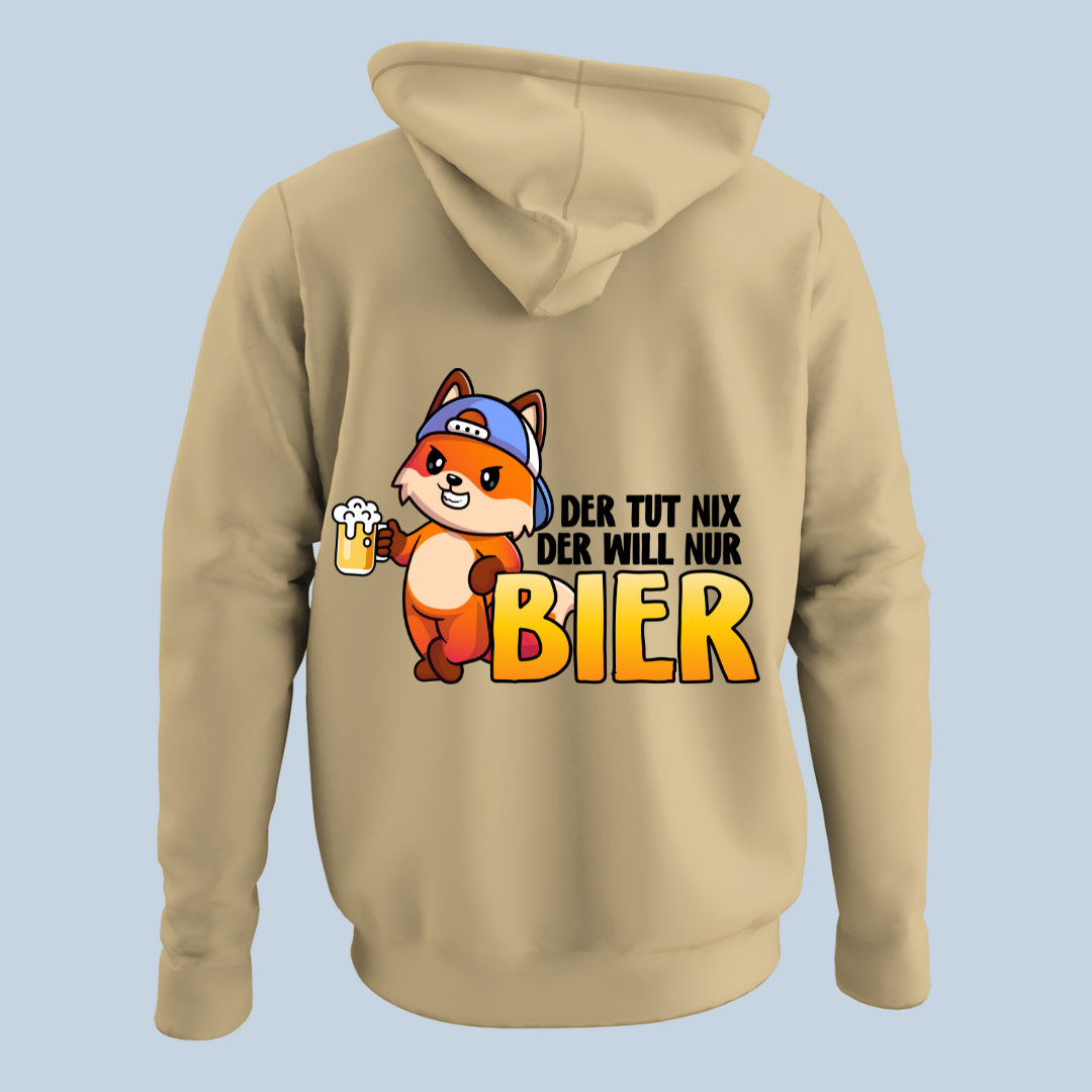 Bier Fuchs - Hoodie Unisex Rückendruck