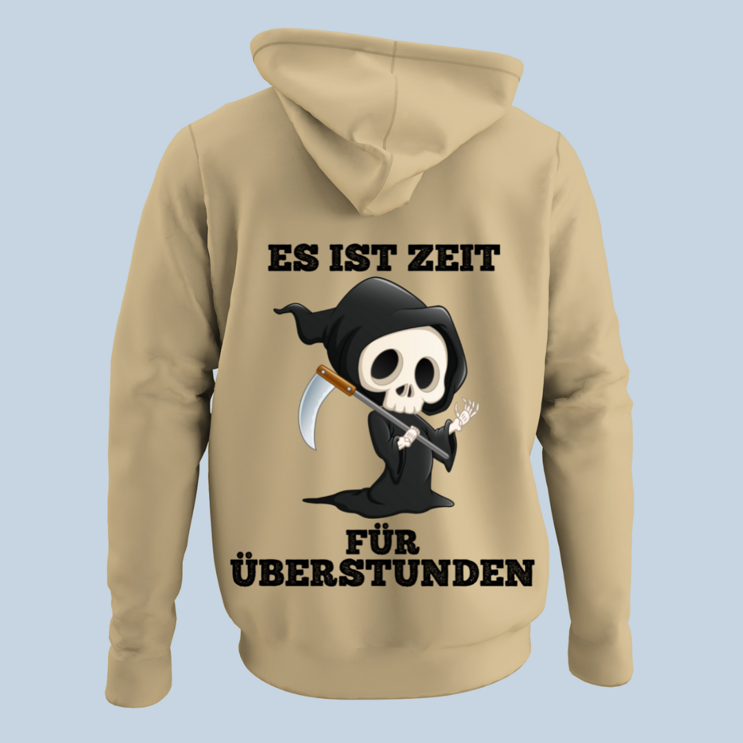 Überstunden Sensenmann - Hoodie Unisex Rückendruck