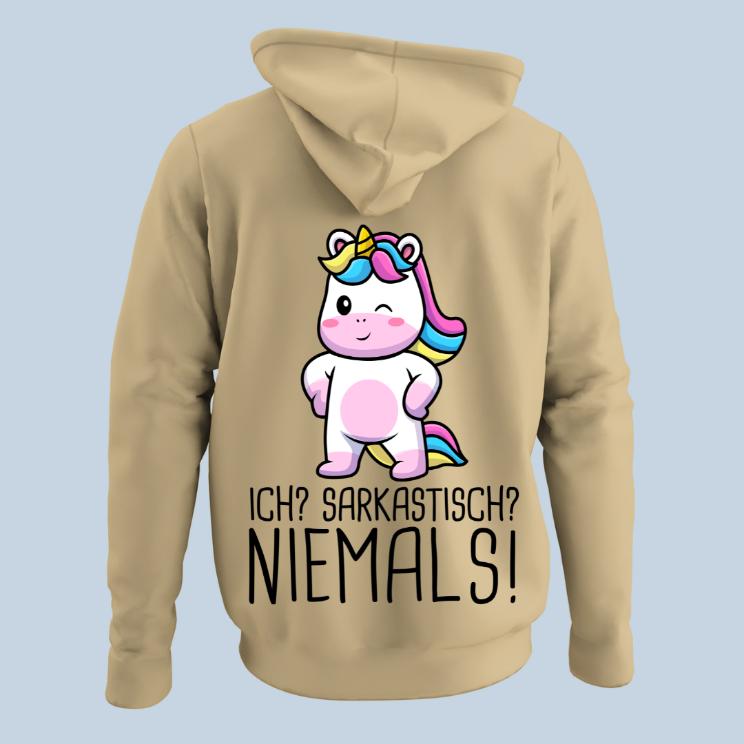 Sarkastisch Einhorn 2 - Hoodie Unisex Rückendruck