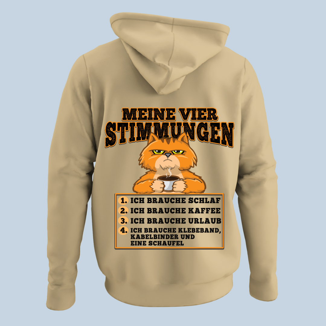 Vier Stimmungen - Hoodie Unisex Rückendruck