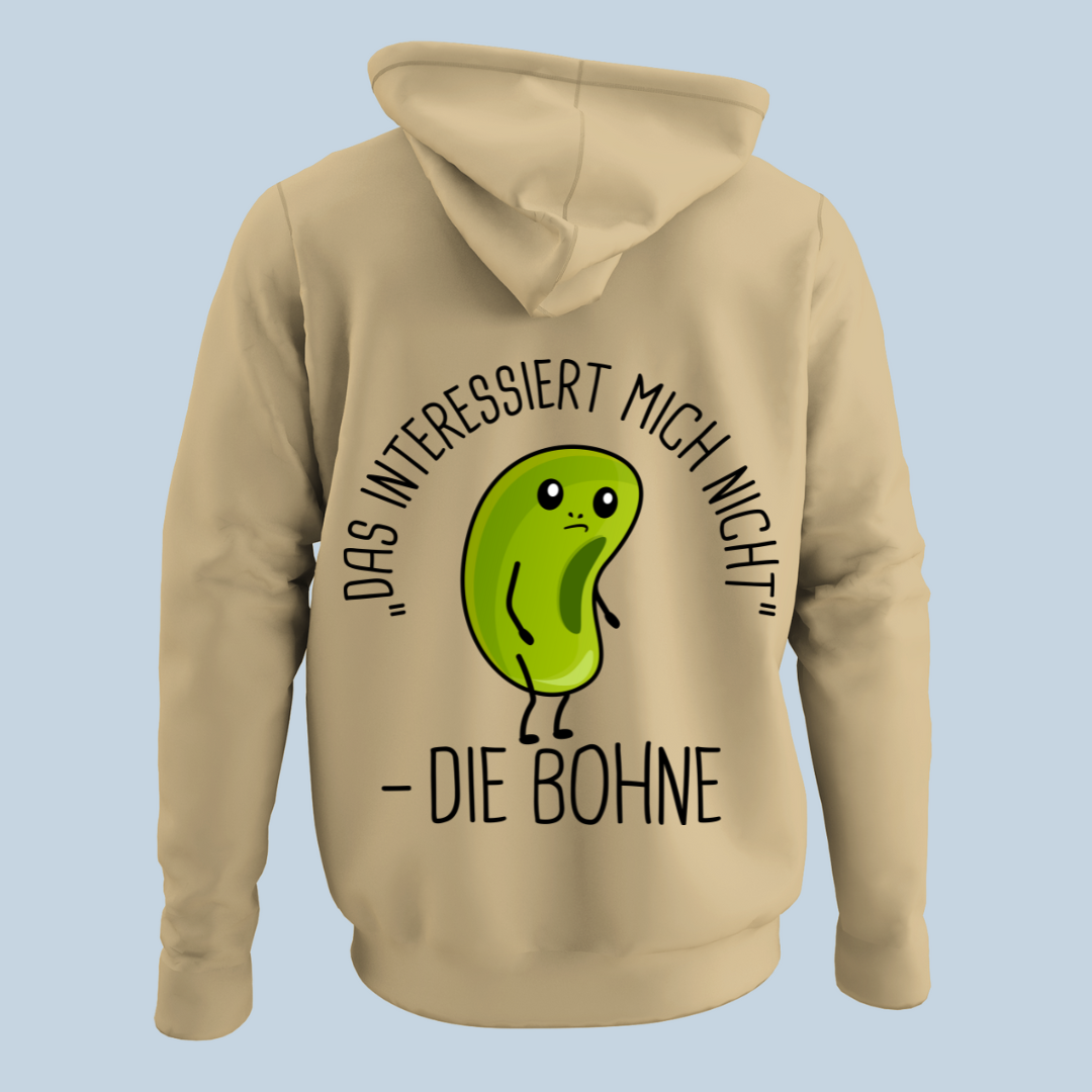 Interessiert Bohne - Hoodie Unisex Rückendruck
