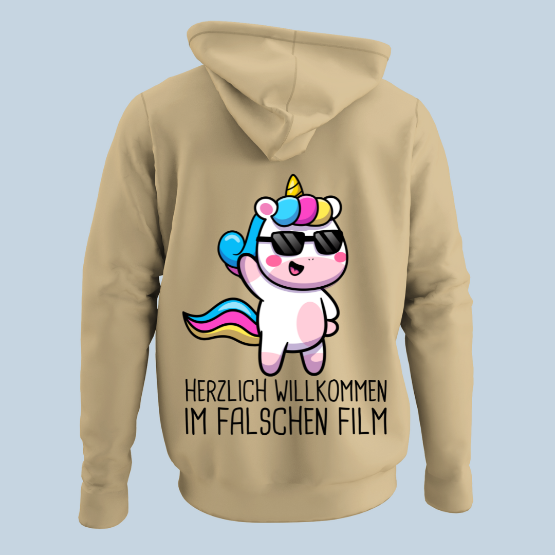 Film Einhorn - Hoodie Unisex Rückendruck