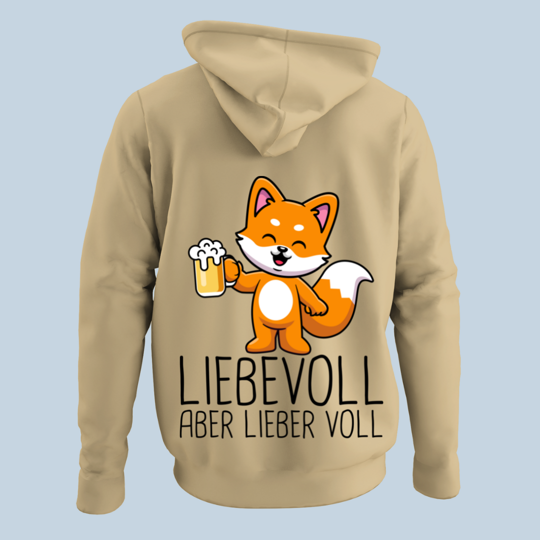Liebevoll Fuchs - Hoodie Unisex Rückendruck