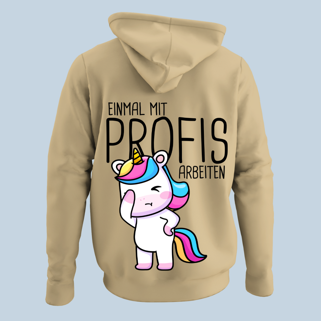 Profis Einhorn - Hoodie Unisex Rückendruck