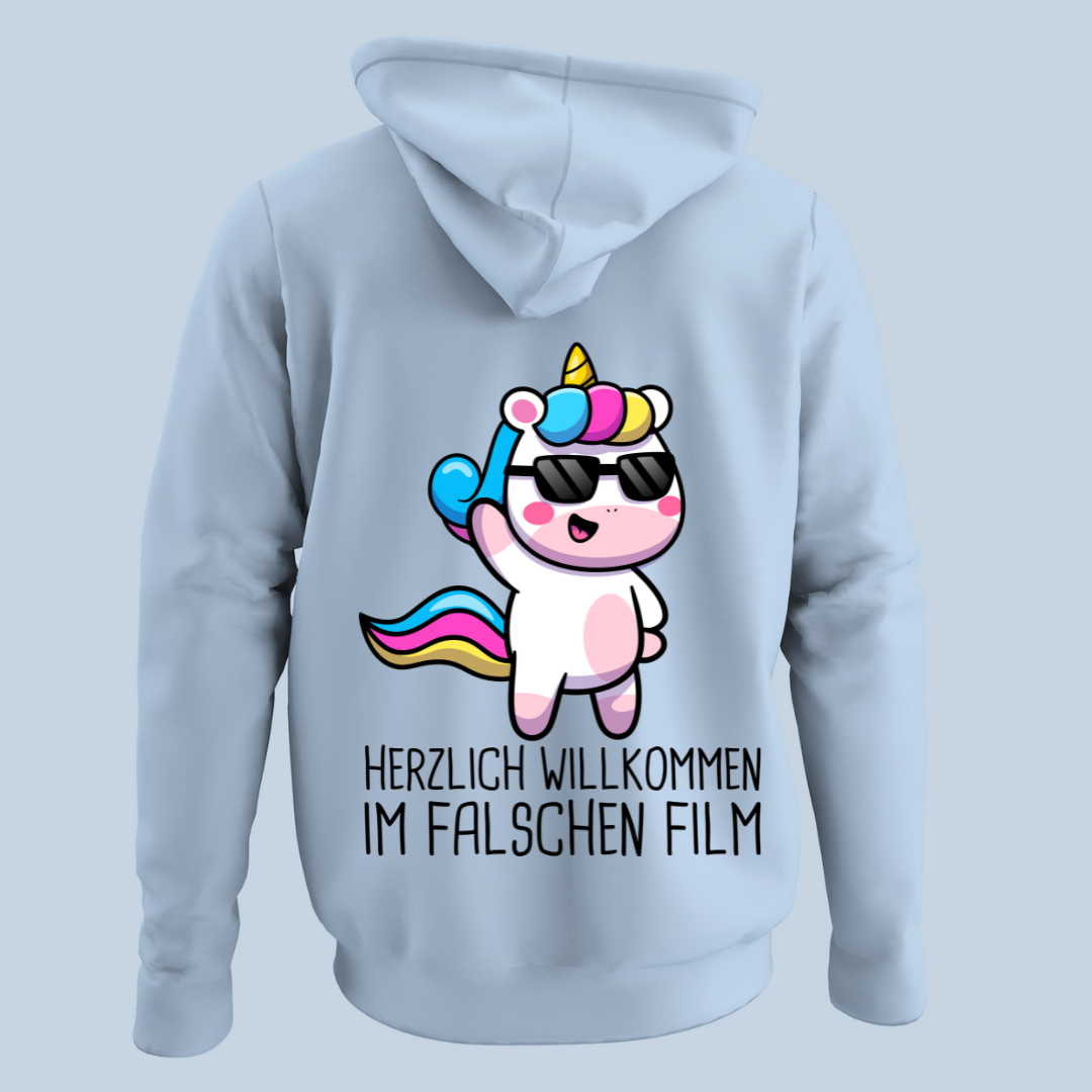 Film Einhorn - Hoodie Unisex Rückendruck