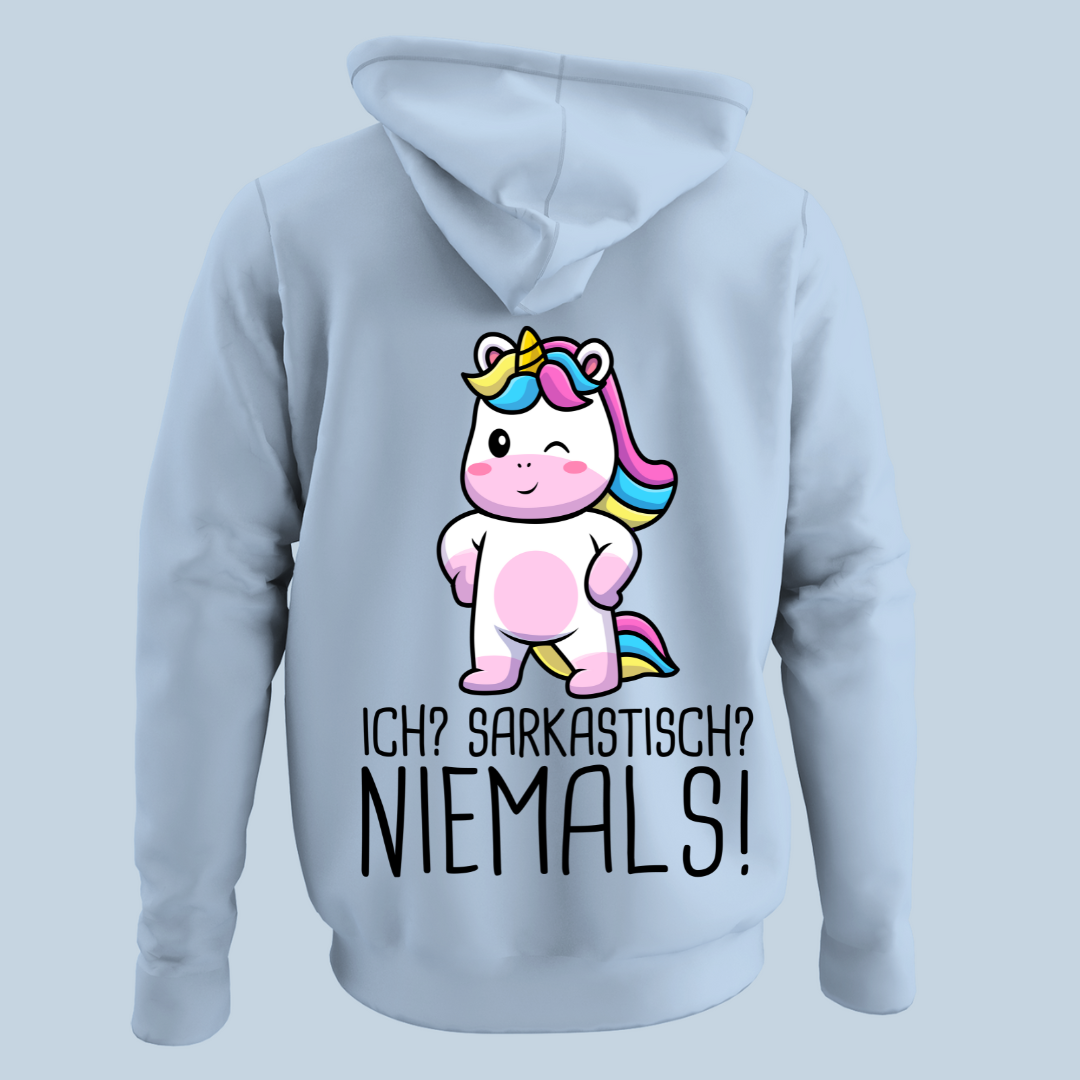 Sarkastisch Einhorn 2 - Hoodie Unisex Rückendruck