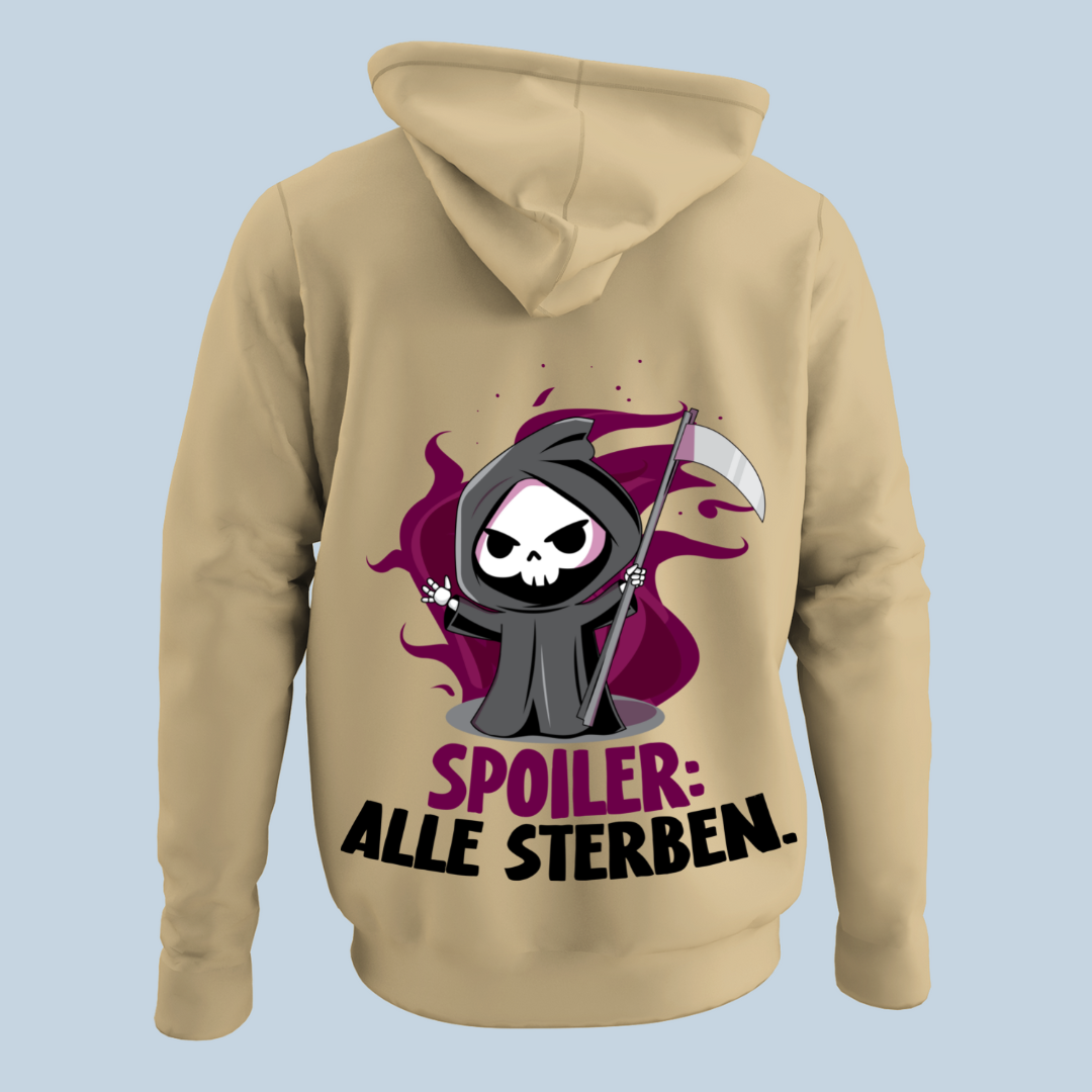 Spoiler Sensenmann - Hoodie Unisex Rückendruck