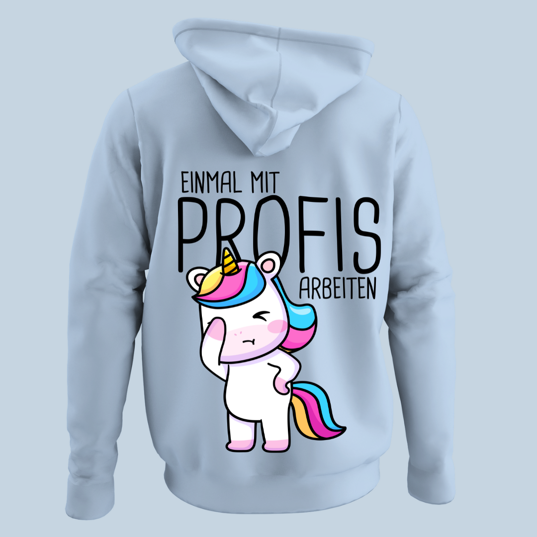 Profis Einhorn - Hoodie Unisex Rückendruck