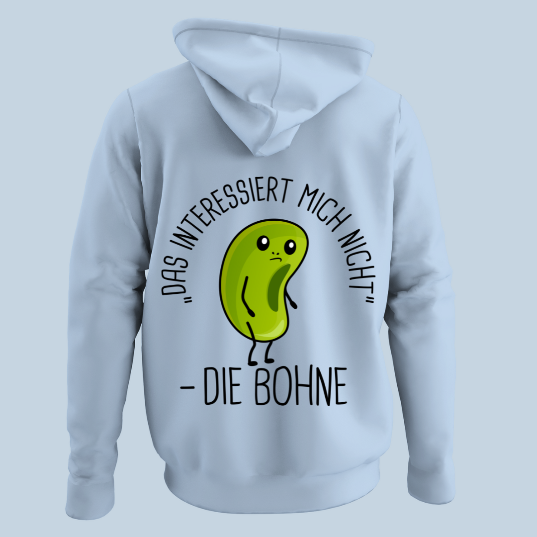 Interessiert Bohne - Hoodie Unisex Rückendruck
