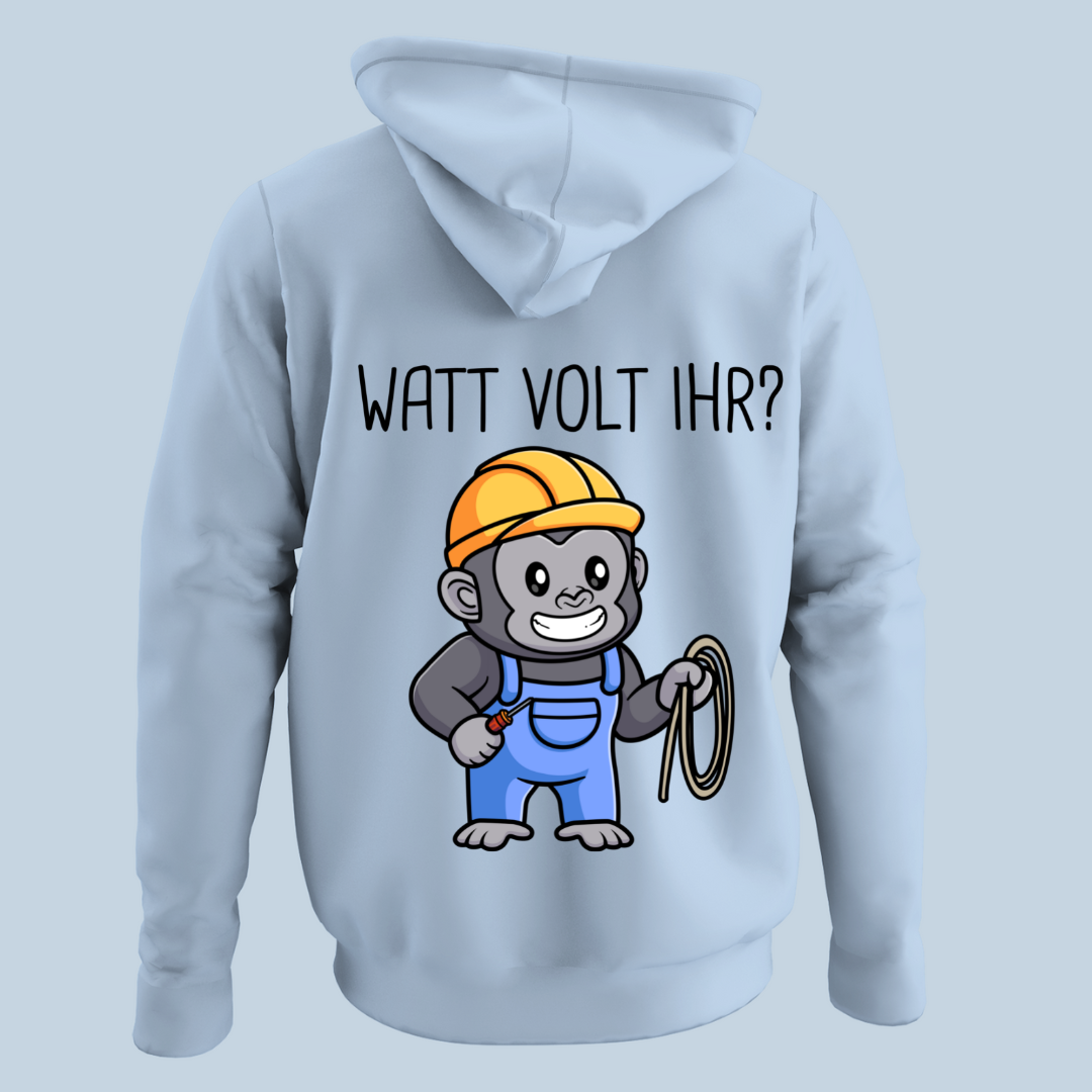 Elektriker Affe - Hoodie Unisex Rückendruck