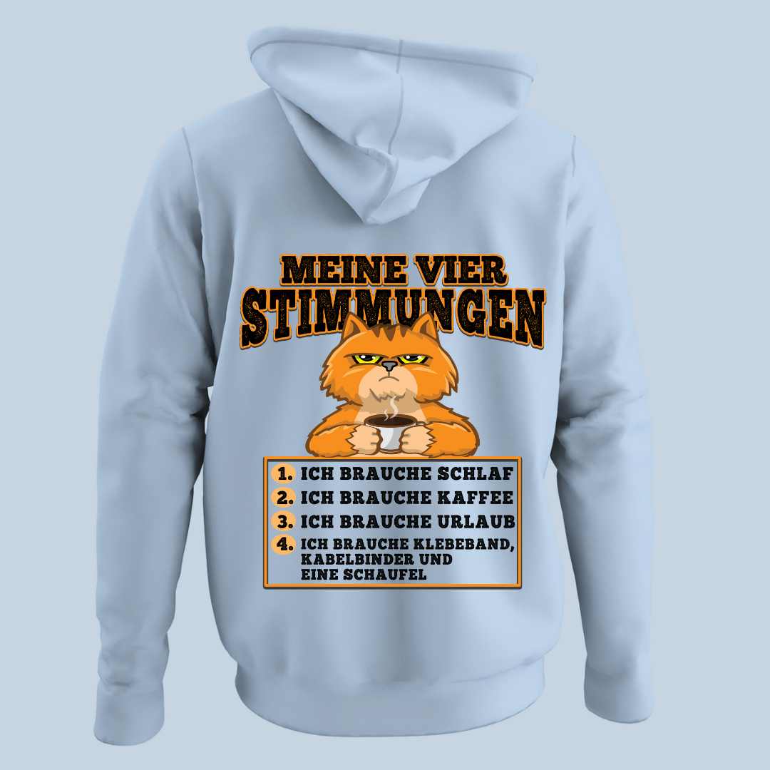 Vier Stimmungen - Hoodie Unisex Rückendruck