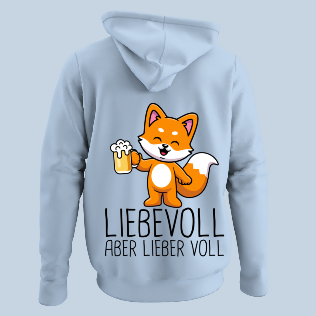 Liebevoll Fuchs - Hoodie Unisex Rückendruck