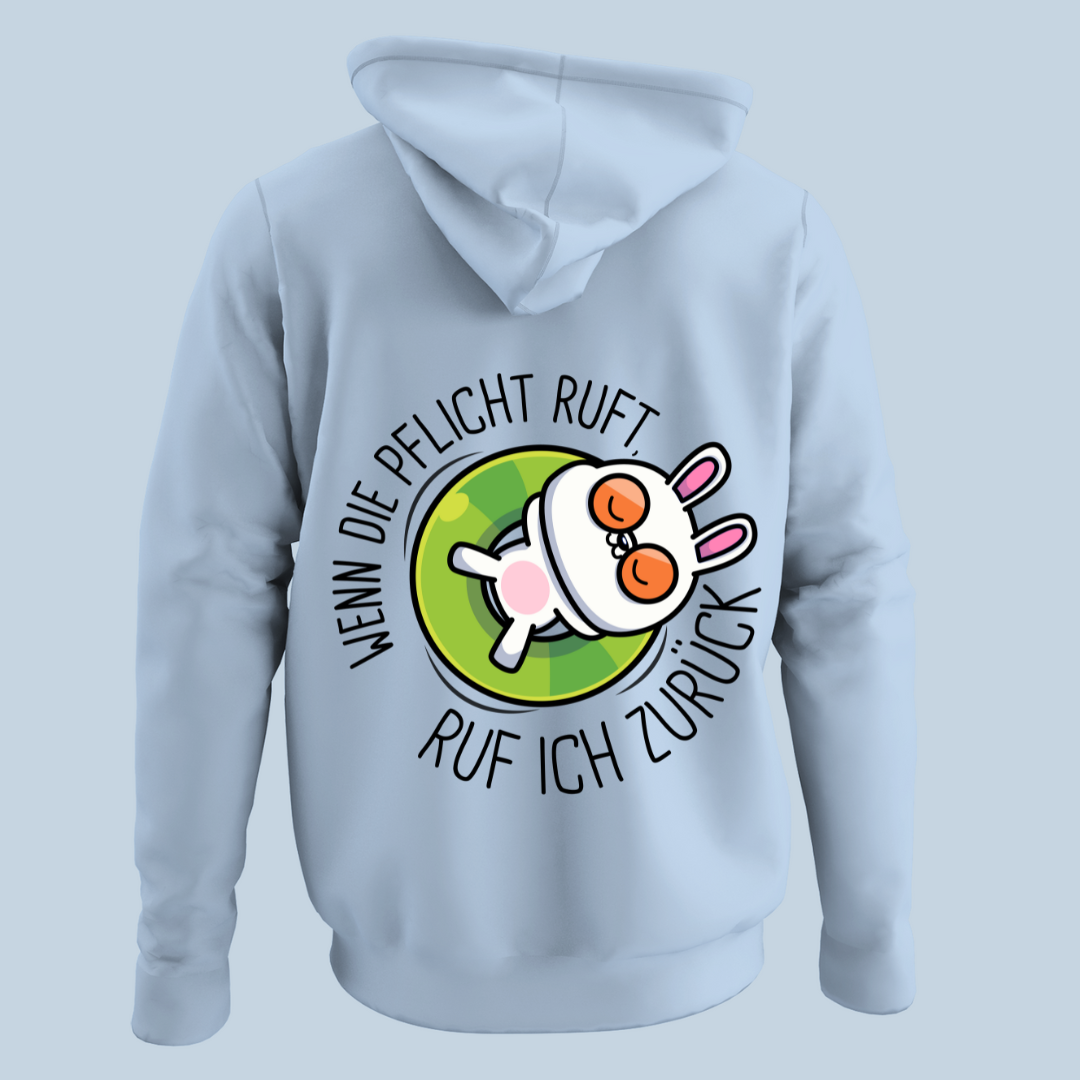 Pflicht Bunny - Hoodie Unisex Rückendruck