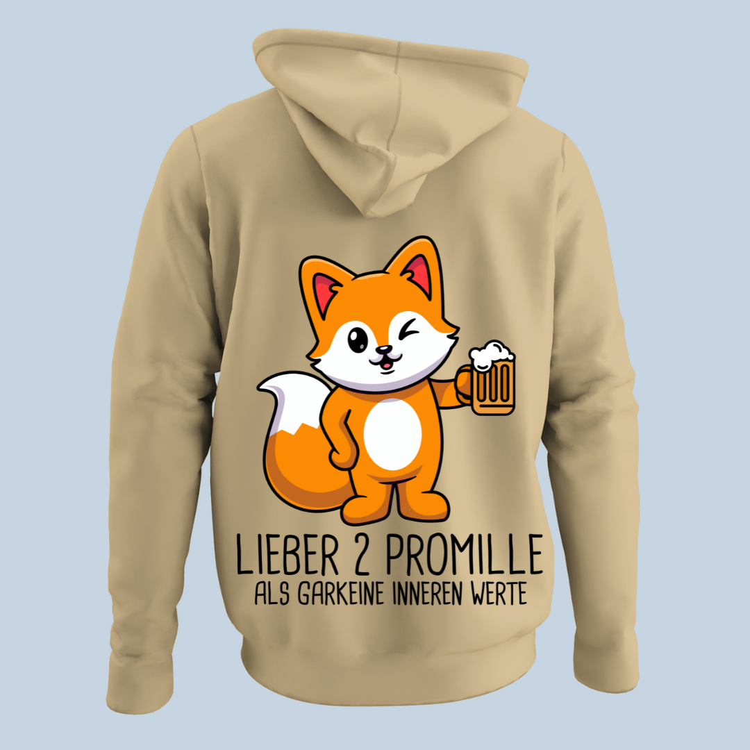 Promille Fuchs - Hoodie Unisex Rückendruck