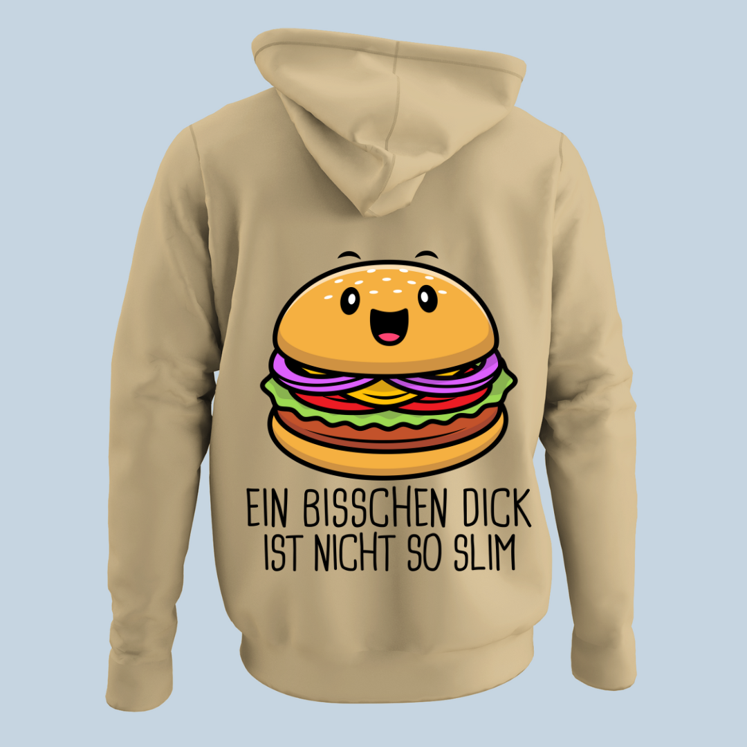 Slim Burger - Hoodie Unisex Rückendruck