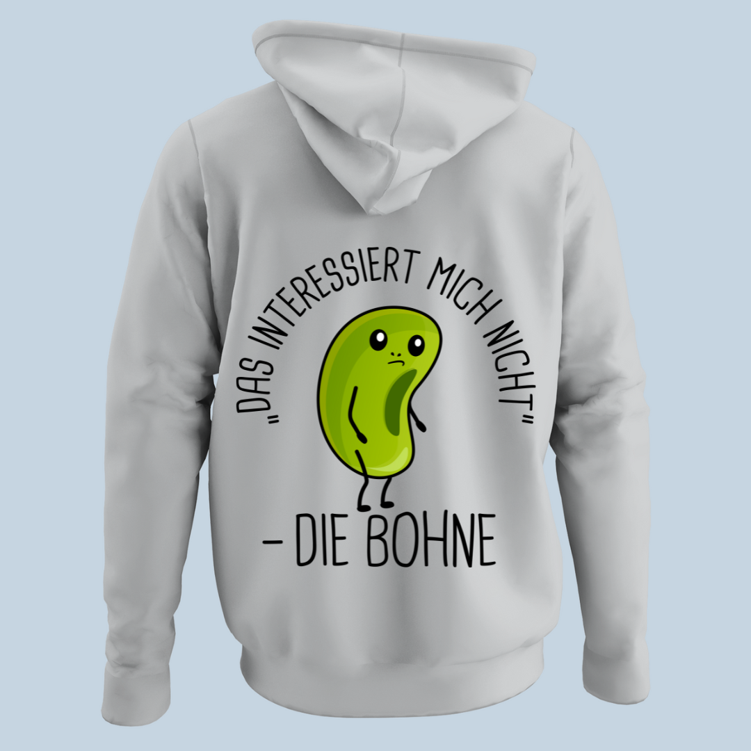Interessiert Bohne - Hoodie Unisex Rückendruck