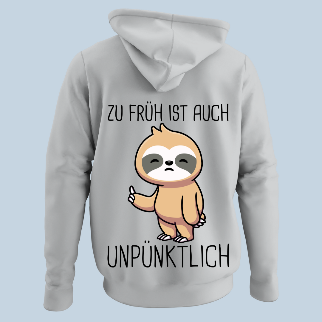 Unpünktlich Faultier - Hoodie Unisex Rückendruck