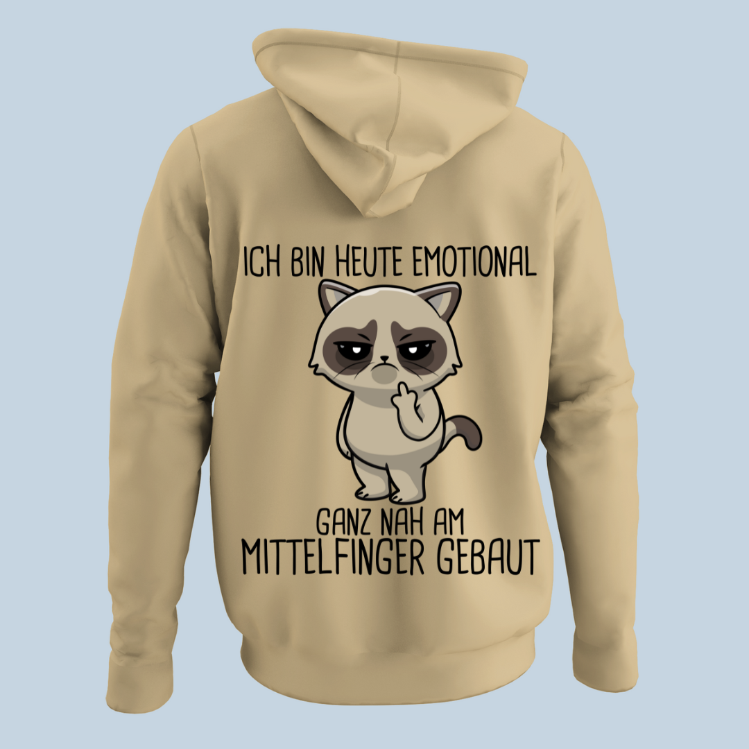 Emotional Katze - Hoodie Unisex Rückendruck