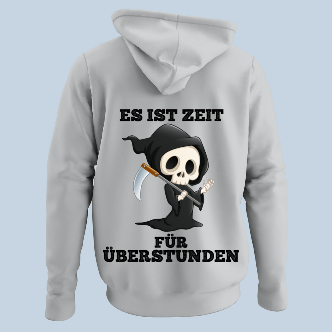 Überstunden Sensenmann - Hoodie Unisex Rückendruck