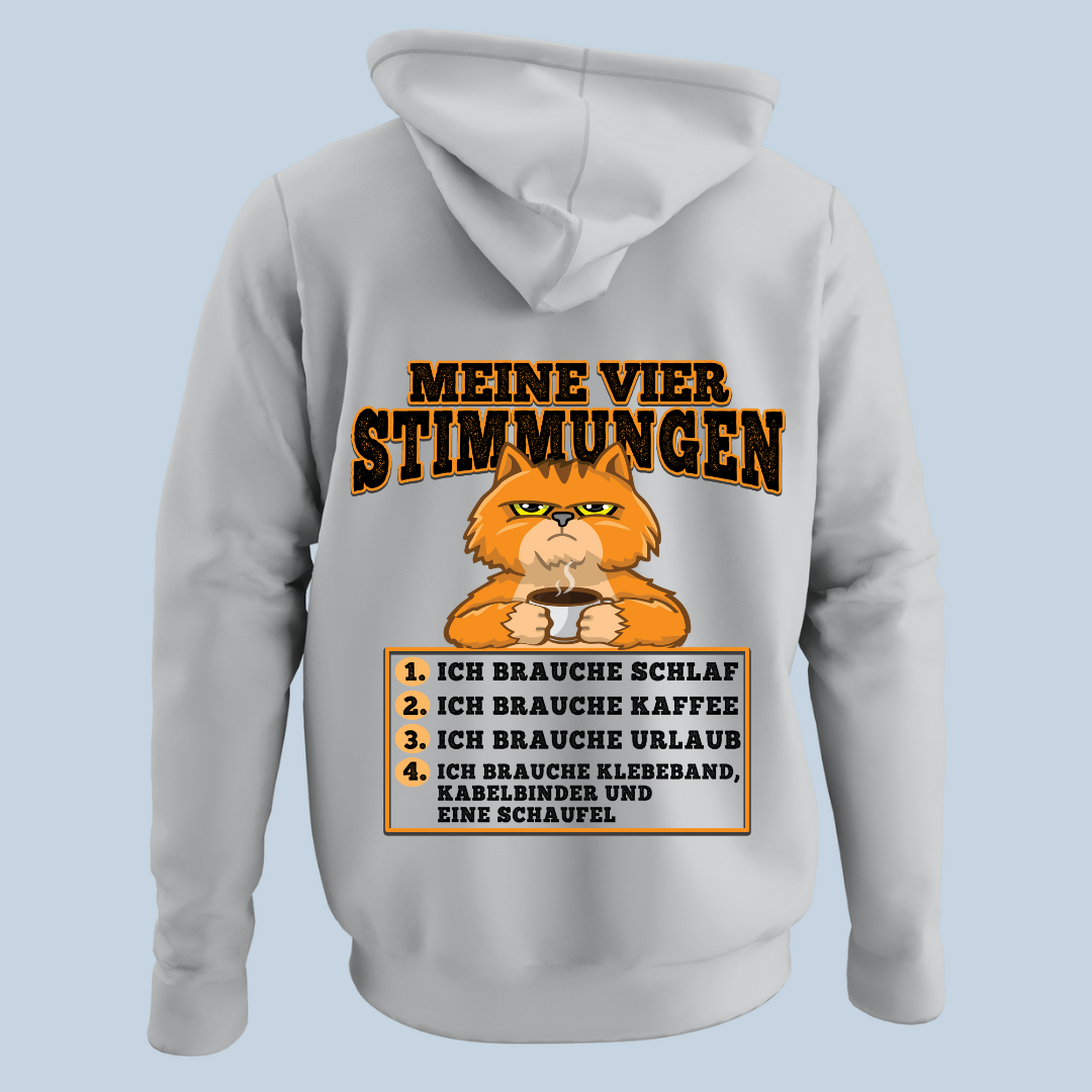 Vier Stimmungen - Hoodie Unisex Rückendruck