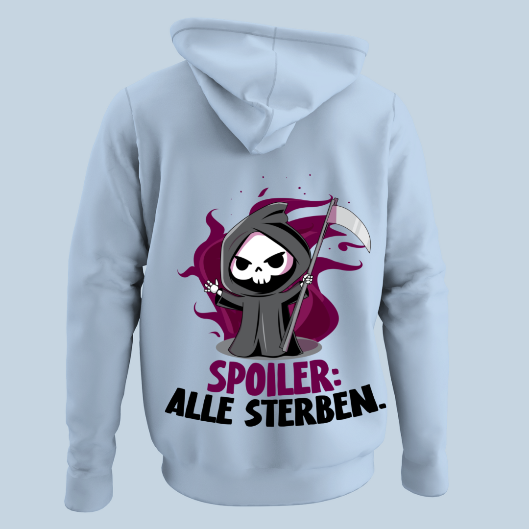 Spoiler Sensenmann - Hoodie Unisex Rückendruck