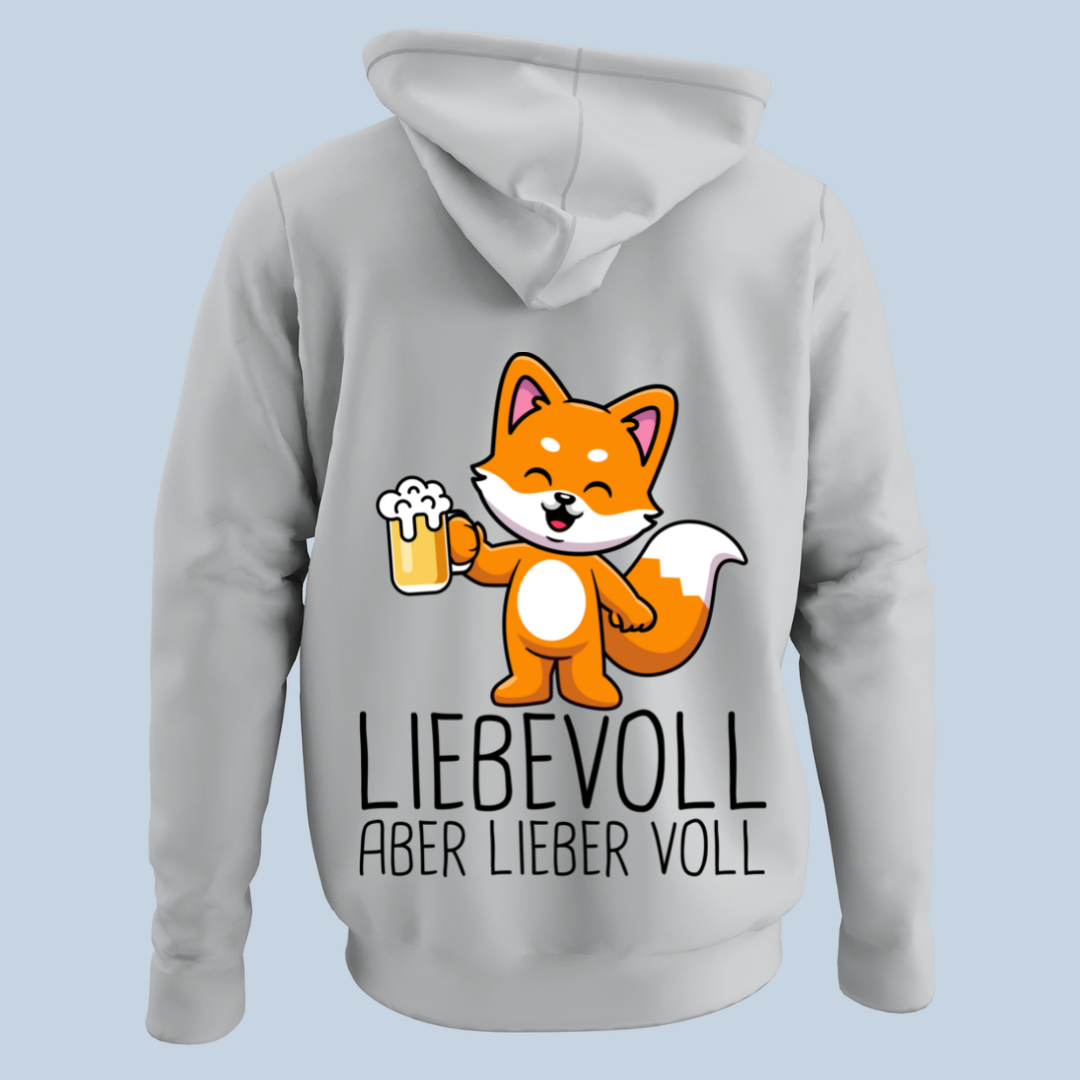 Liebevoll Fuchs - Hoodie Unisex Rückendruck