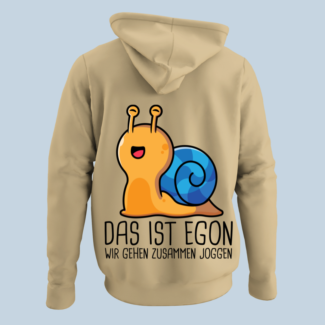Schnecke Egon - Hoodie Unisex Rückendruck