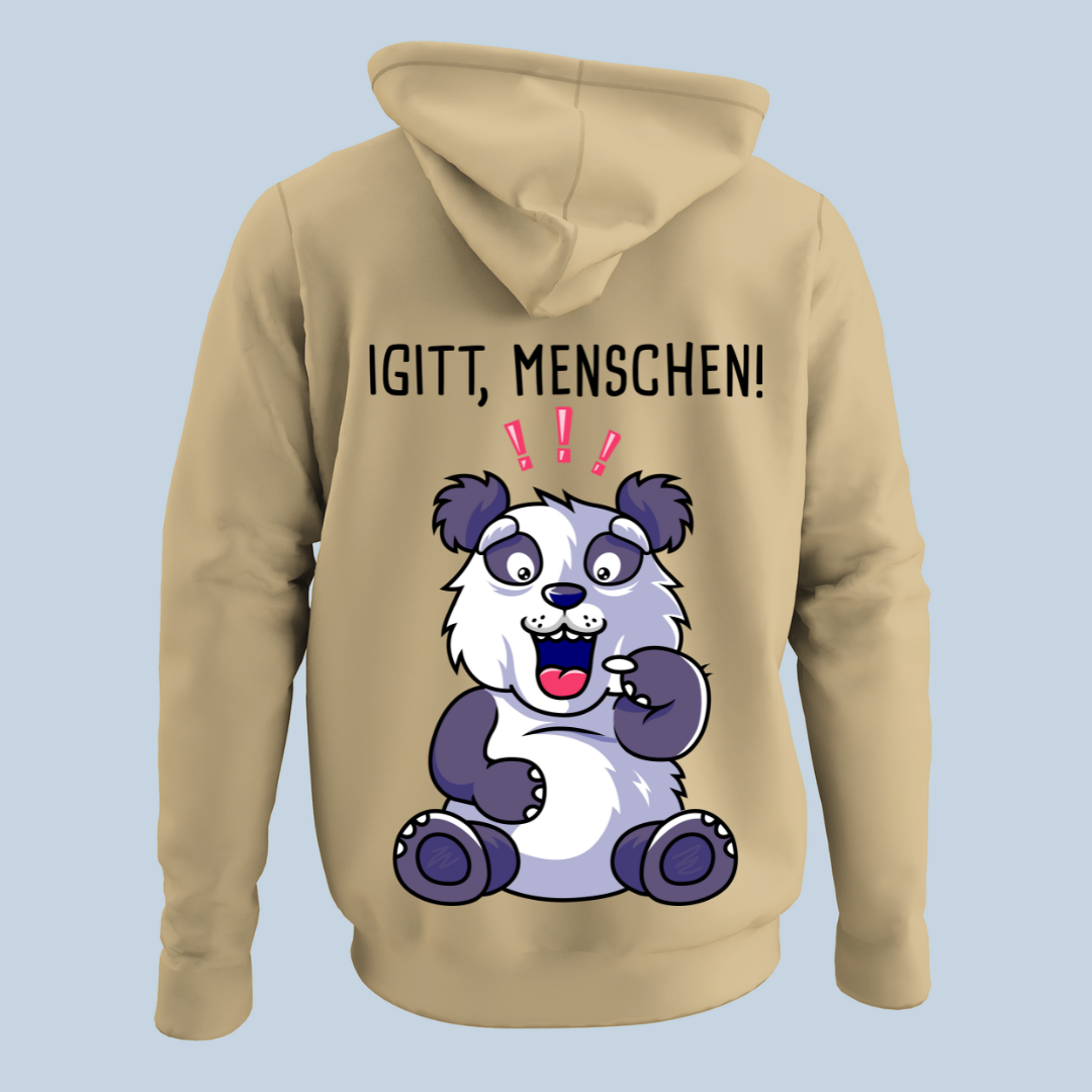 Menschen Panda - Hoodie Unisex Rückendruck