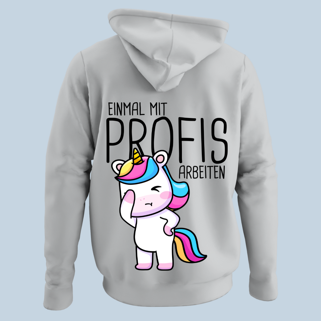 Profis Einhorn - Hoodie Unisex Rückendruck