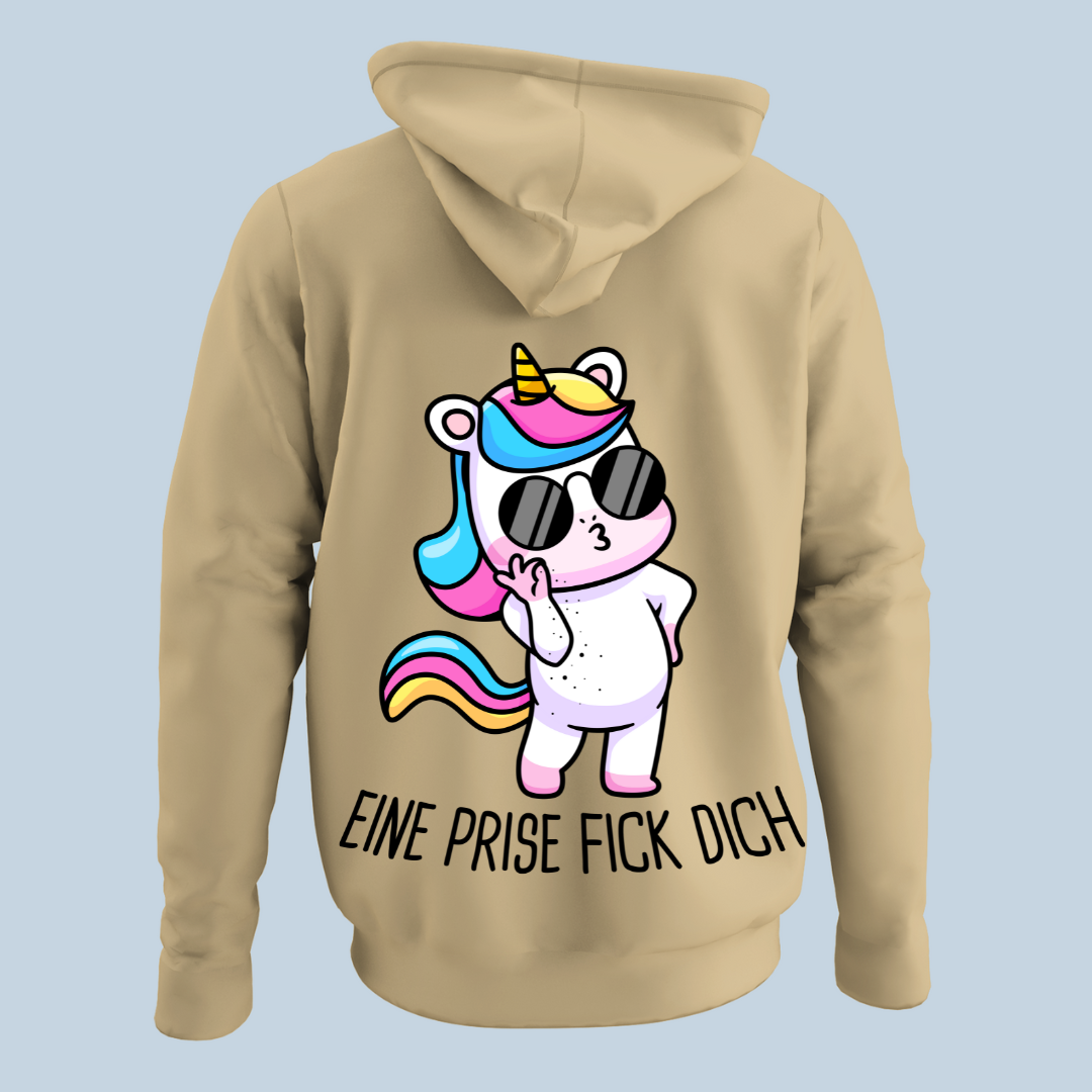 Prise Einhorn - Hoodie Unisex Rückendruck