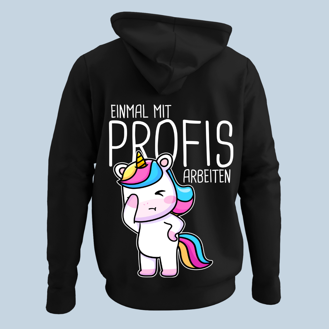 Profis Einhorn - Hoodie Unisex Rückendruck