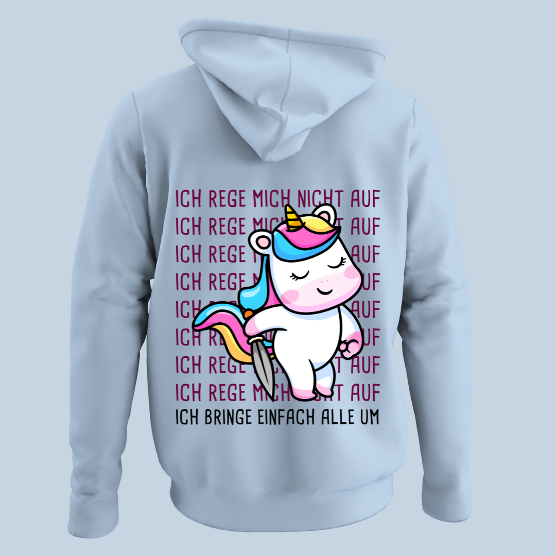 Alle Um Einhorn - Hoodie Unisex Rückendruck