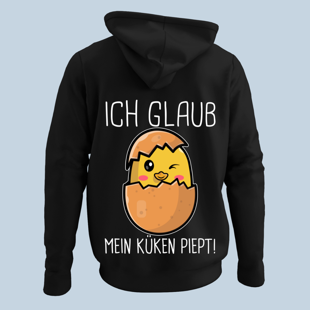 Küken Piept - Hoodie Unisex Rückendruck