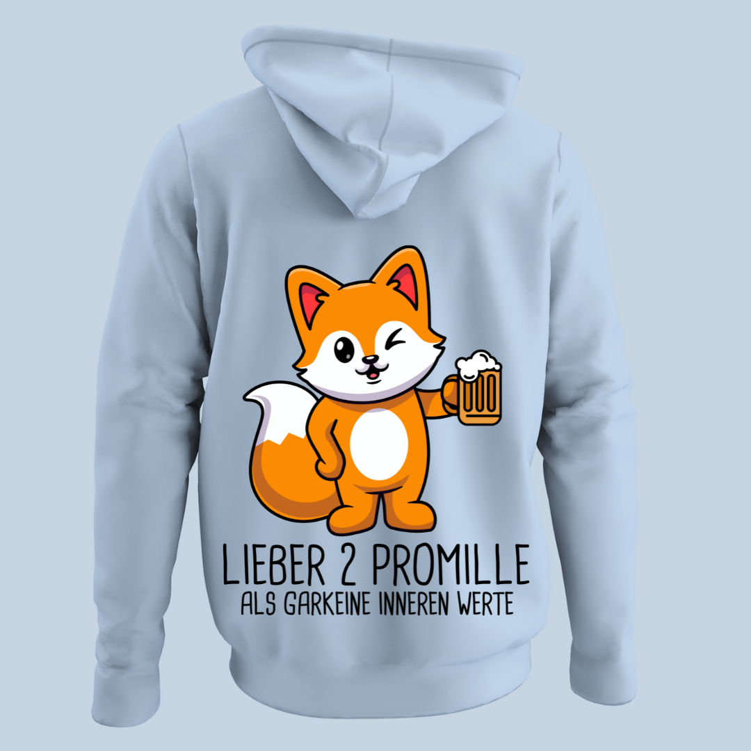 Promille Fuchs - Hoodie Unisex Rückendruck