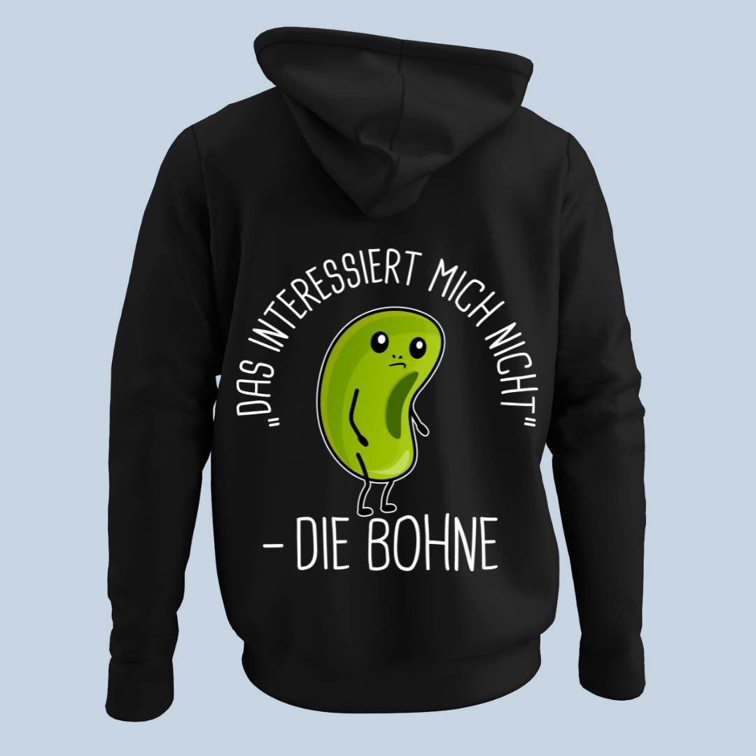 Interessiert Bohne - Hoodie Unisex Rückendruck