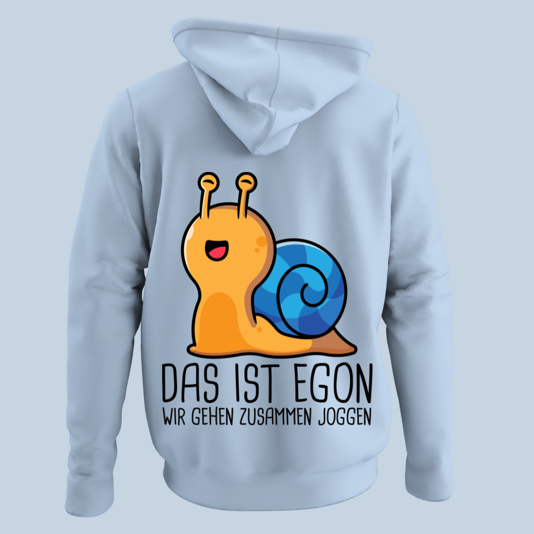 Schnecke Egon - Hoodie Unisex Rückendruck