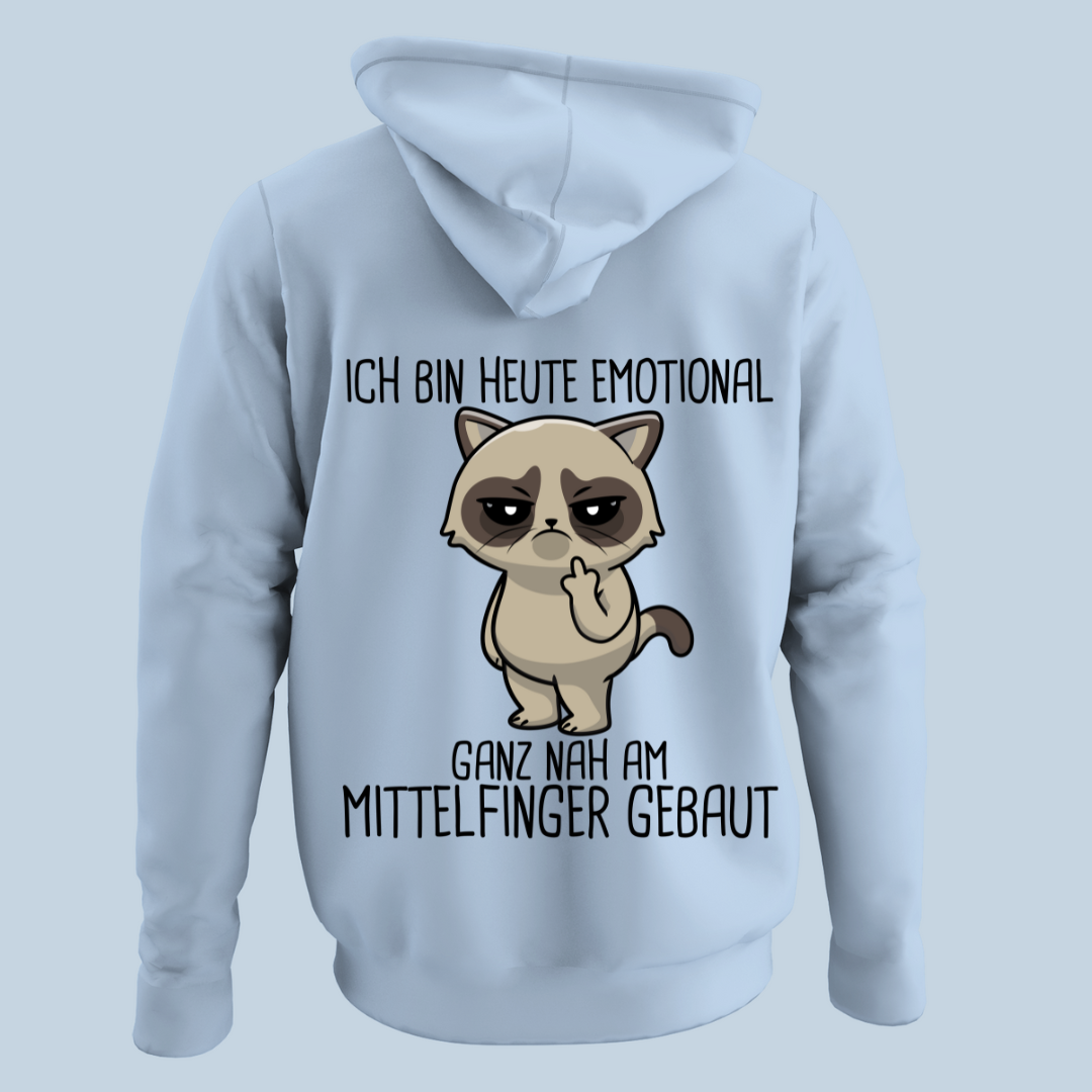 Emotional Katze - Hoodie Unisex Rückendruck