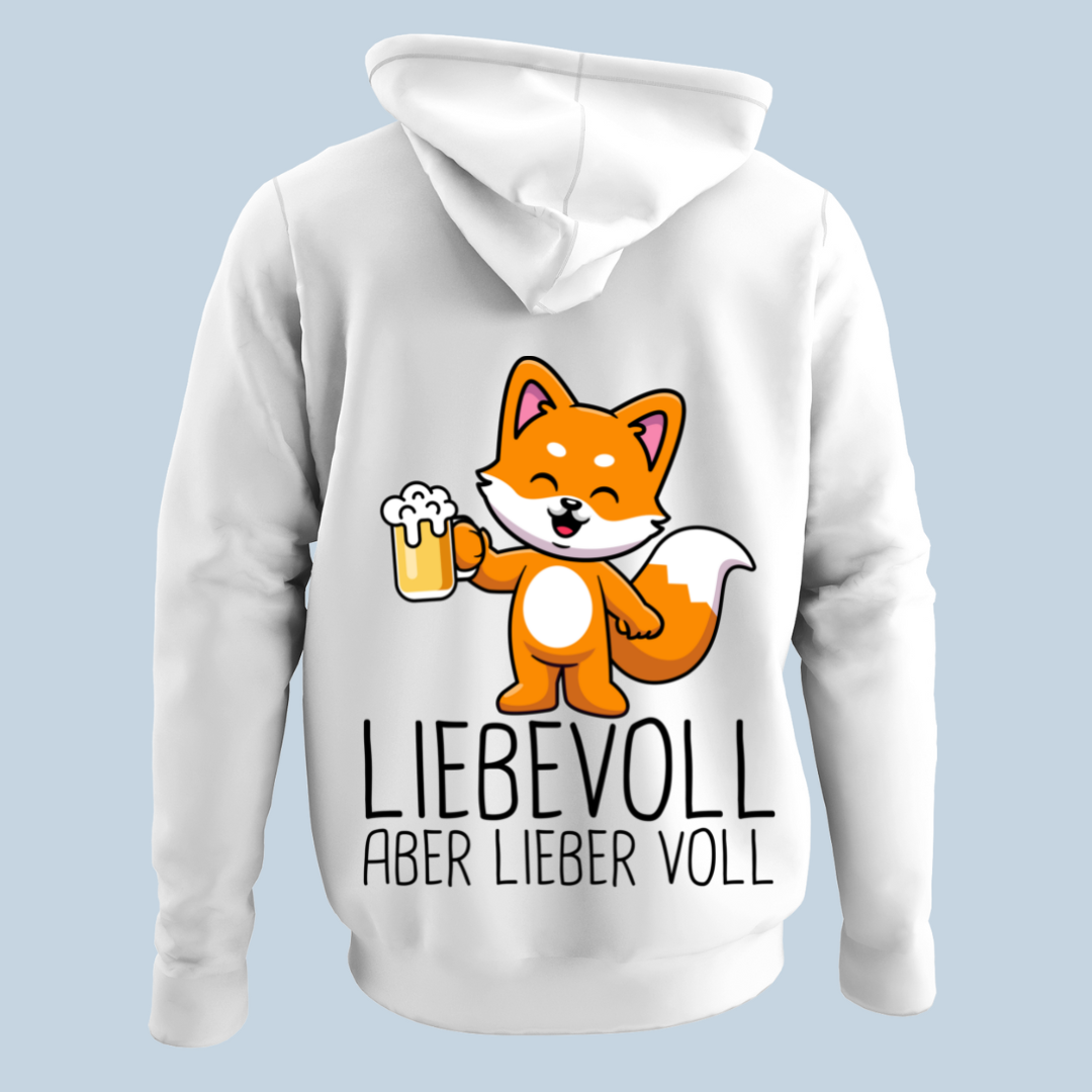 Liebevoll Fuchs - Hoodie Unisex Rückendruck